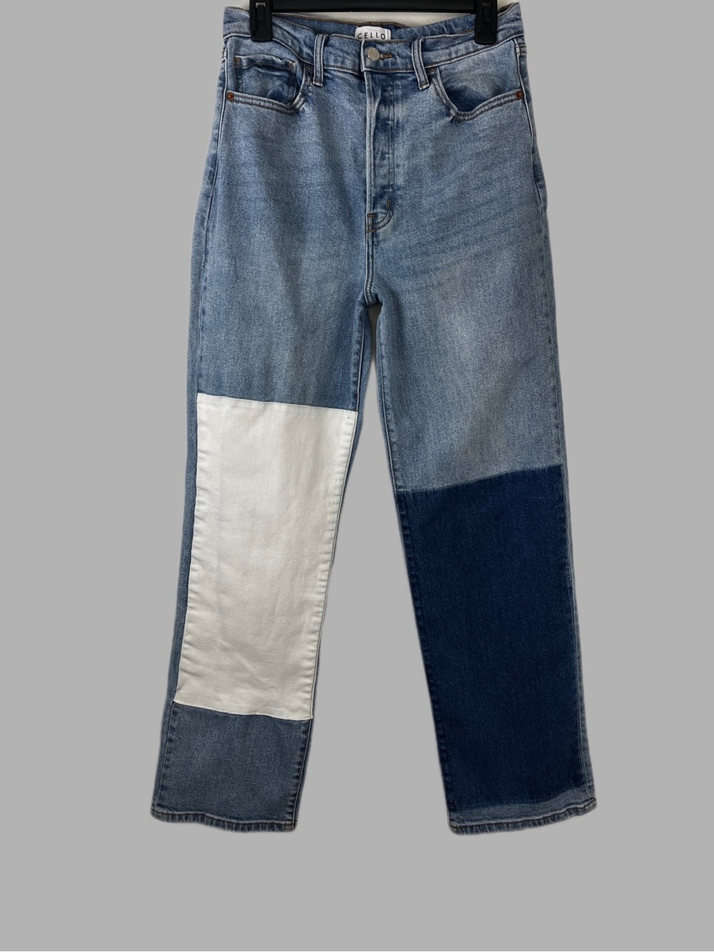 Cello Super High-Rise Dad Jean Juniors Size 11 Color-Block
